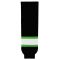 HS630 Knitted Striped Hockey Socks - Black/White/Lime Green - Front