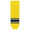 HS630 Knitted Striped Hockey Socks - Maize/Royal - Front