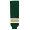 HS630 Knitted Striped Hockey Socks - Dark Green/Vegas/White - Front