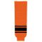 HS630 Knitted Striped Hockey Socks - Orange/Black - Front