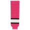 HS630 Knitted Striped Hockey Socks - Pink/White/Black - Front