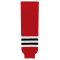 HS630 Knitted Striped Hockey Socks - Chicago Red - Front
