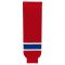 HS630 Knitted Striped Hockey Socks - Montreal Red - Front