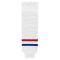HS630 Knitted Striped Hockey Socks - Montreal White - Front