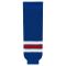 HS630 Knitted Striped Hockey Socks - New York Rangers Royal - Front