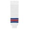 HS630 Knitted Striped Hockey Socks - New York Rangers White - Front
