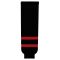 HS630 Knitted Striped Hockey Socks - Ottawa Black - Front