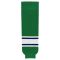 HS630 Knitted Striped Hockey Socks - Kelly/Royal/White - Front