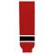 HS630 Knitted Striped Hockey Socks - New Jersey Red - Front
