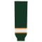 HS630 Knitted Striped Hockey Socks - Dark Green/Gold/White - Front