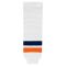 HS630 Knitted Striped Hockey Socks - New York Islanders White - Front