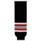 HS630 Knitted Striped Hockey Socks - Buffalo Black - Front