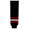 HS630 Knitted Striped Hockey Socks - New Chicago 3rd Black - Front
