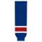 HS630 Knitted Striped Hockey Socks - New York Rangers Classic Royal - Front