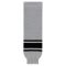 HS630 Knitted Striped Hockey Socks - Grey/Black - Front