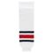 HS630 Knitted Striped Hockey Socks - 2010 Columbus White - Front