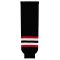 HS630 Knitted Striped Hockey Socks - 2009 Ottawa 3rd Black - Front