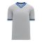 S1333 Soccer Jersey - Grey/Royal/White - Front