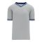 S1333 Soccer Jersey - Grey/Navy/White - Front