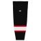 Athletic Knit HS2100-536 Lightweight Pro Hockey Socks - Ottawa Black With White Stripe - Primary