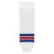 Athletic Knit HS630-313 Knitted Striped Hockey Socks - New York Rangers White - Primary