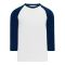 Athletic Knit V1846-217 Volleyball Long Sleeve Shirt - White/Navy - Primary