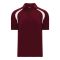 A1820 Apparel Polo Shirt - Maroon/White - Front