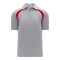 A1820 Apparel Polo Shirt - Heather Grey/Red - Front