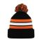 A1830 Hockey Toque - Black/White/Orange - Front