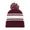 A1830 Hockey Toque - Maroon/White - Front