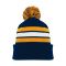 A1830 Hockey Toque - Navy/White/Gold - Front