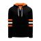 A1845 Apparel Sweatshirt - Black/White/Orange - Front