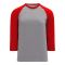 A1846 Apparel Short Sleeve Shirt - Heather Grey/Red - Front