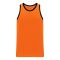 B1325 League Basketball Jersey - Orange/Black - Front