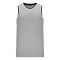 B1710 Pro Basketball Jersey - Grey/Black/White - Front