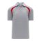 Athletic Knit A1820-923 Apparel Polo Shirt - Heather Grey/Red - Primary