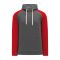 Athletic Knit A1840-933 Apparel Sweatshirt - Heather Charcoal/Red - Primary
