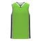 B1715 Pro Basketball Jersey - Lime Green/Black/White - Front