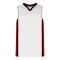 B1715 Pro Basketball Jersey - White/Black/Red - Front