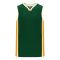 B1715 Pro Basketball Jersey - Dark Green/Gold/White - Front