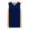 B1715 Pro Basketball Jersey - Navy/White/Gold - Front