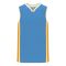 B1715 Pro Basketball Jersey - Sky/Gold/White - Front