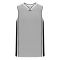B1715 Pro Basketball Jersey - Grey/White/Black - Front