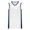 B2115 Pro Basketball Jersey - White/Navy - Front