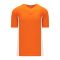 BA1343 One Button Baseball Jersey - Orange/White - Front