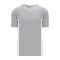 BA1343 One Button Baseball Jersey - Grey/White - Front