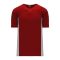 BA1343 One Button Baseball Jersey - Av Red/Grey - Front