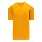 BA1344 Two Button Baseball Jersey - Gold/Black - Front