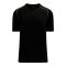 BA1344 Two Button Baseball Jersey - Black/White - Front