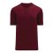 BA1347 Two Button Baseball Jersey - Maroon - Front